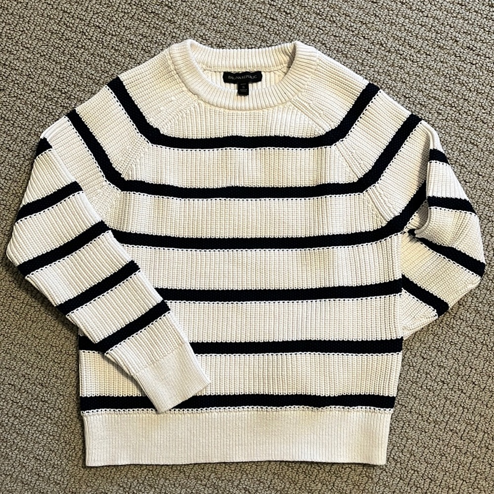Banana Republic Striped Sweater - Petite Small